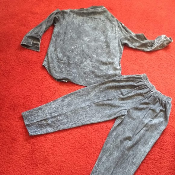 vintage 80s black acid wash denim matching set - Picture 2 of 11